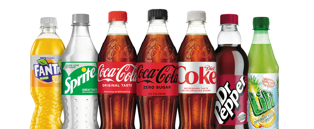 Plastic bottle shop coca cola